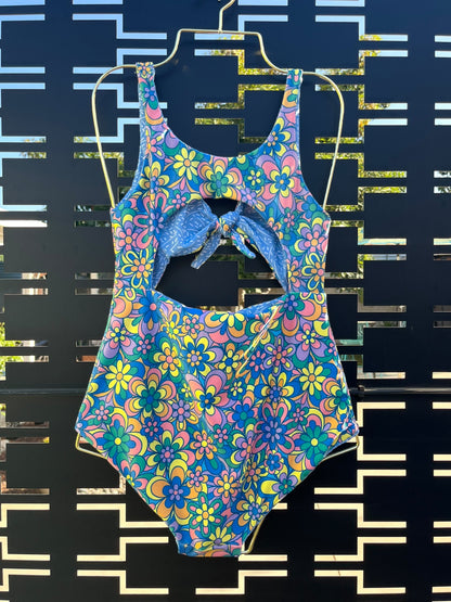 Tie Front One Piece Swimsuit