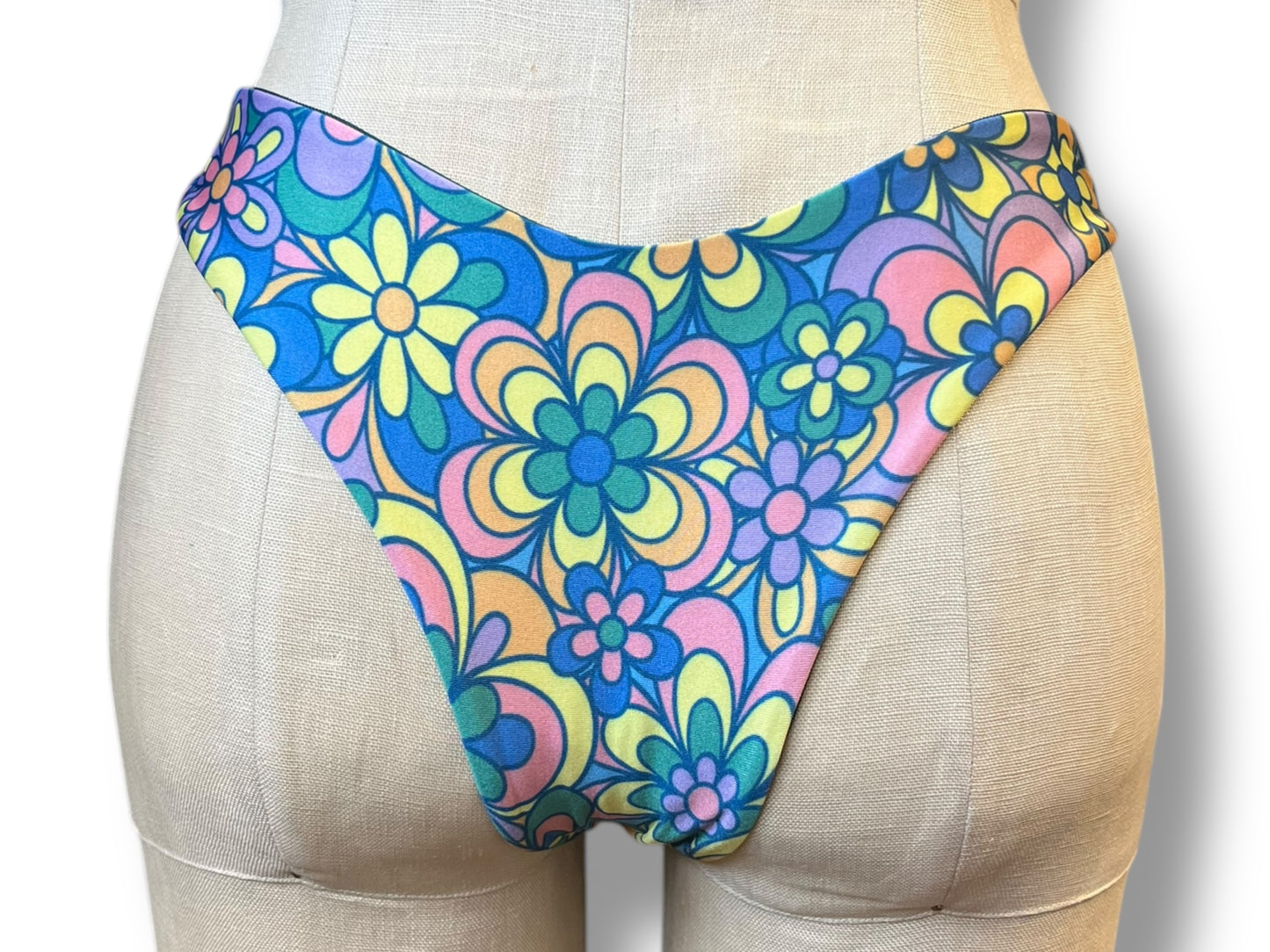 Reversible Floral Low Rise Bikini Bottoms