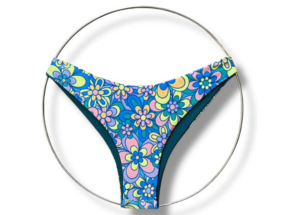 Reversible Floral Low Rise Bikini Bottoms