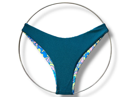 Reversible Floral Low Rise Bikini Bottoms