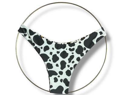 Reversible Animal Print Low Rise Bikini Bottoms