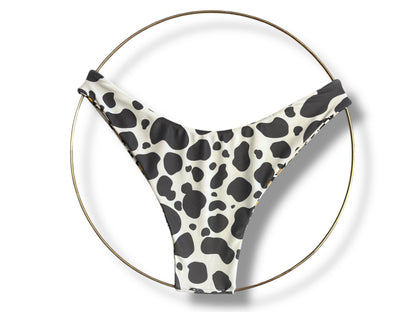 Reversible Animal Print Low Rise Bikini Bottoms