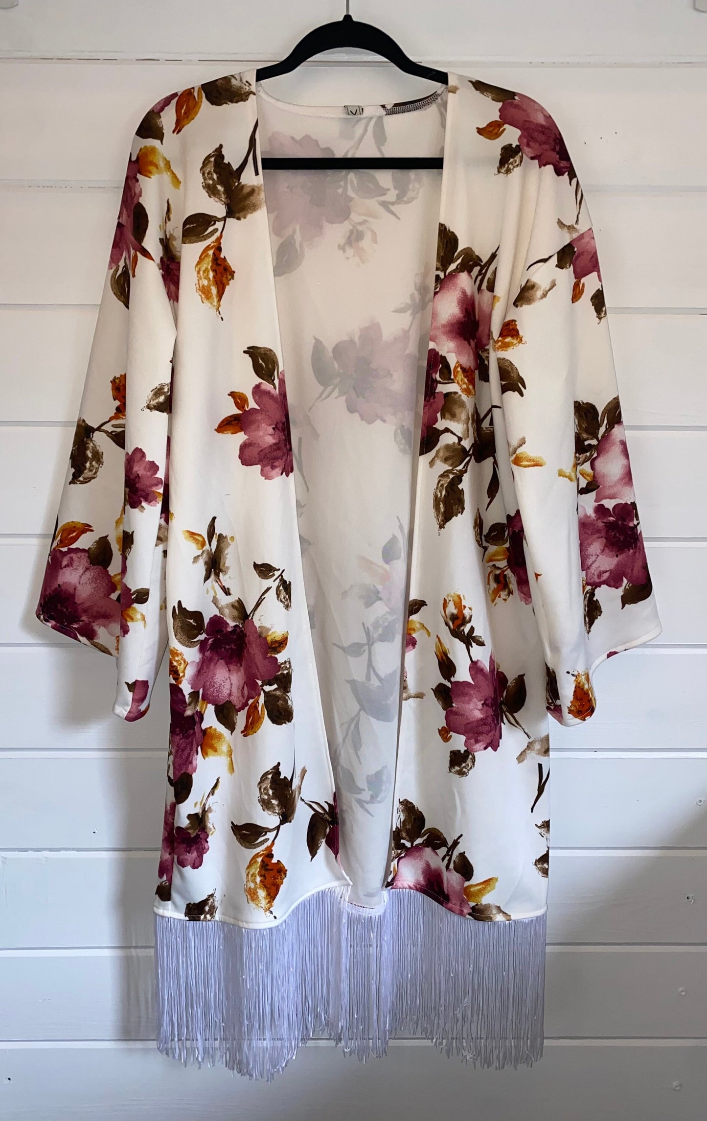 Floral Fringe Kimono - Arly