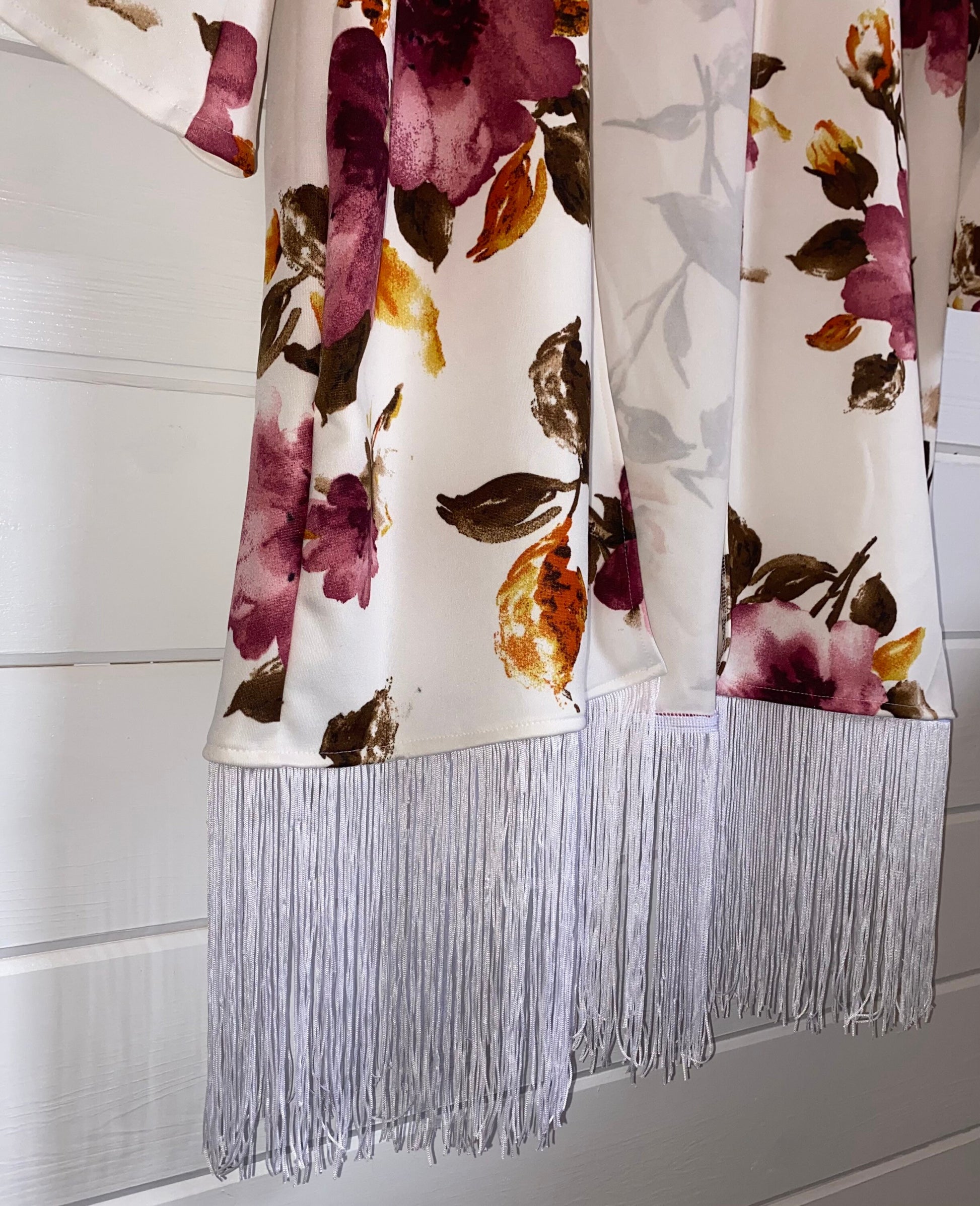 Floral Fringe Kimono - Arly