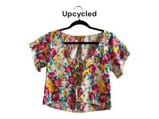 Recycled Tie Front Top - Arly