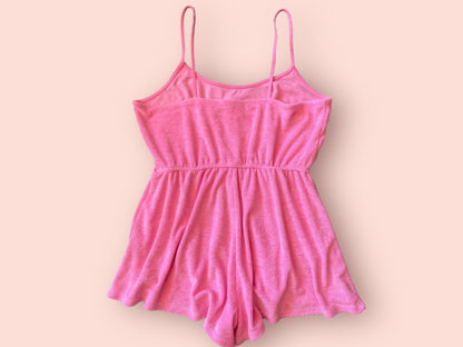 Retro Pink Terry Romper - Arly
