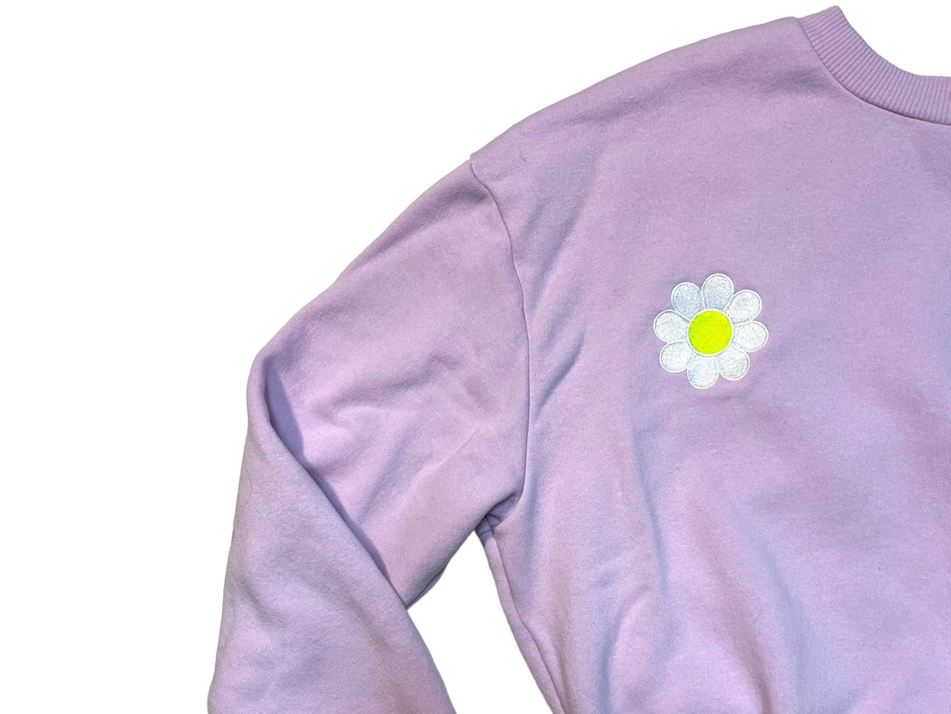 Retro Lilac Flower Sweater - Arly