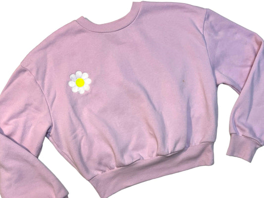 Retro Lilac Flower Sweater - Arly