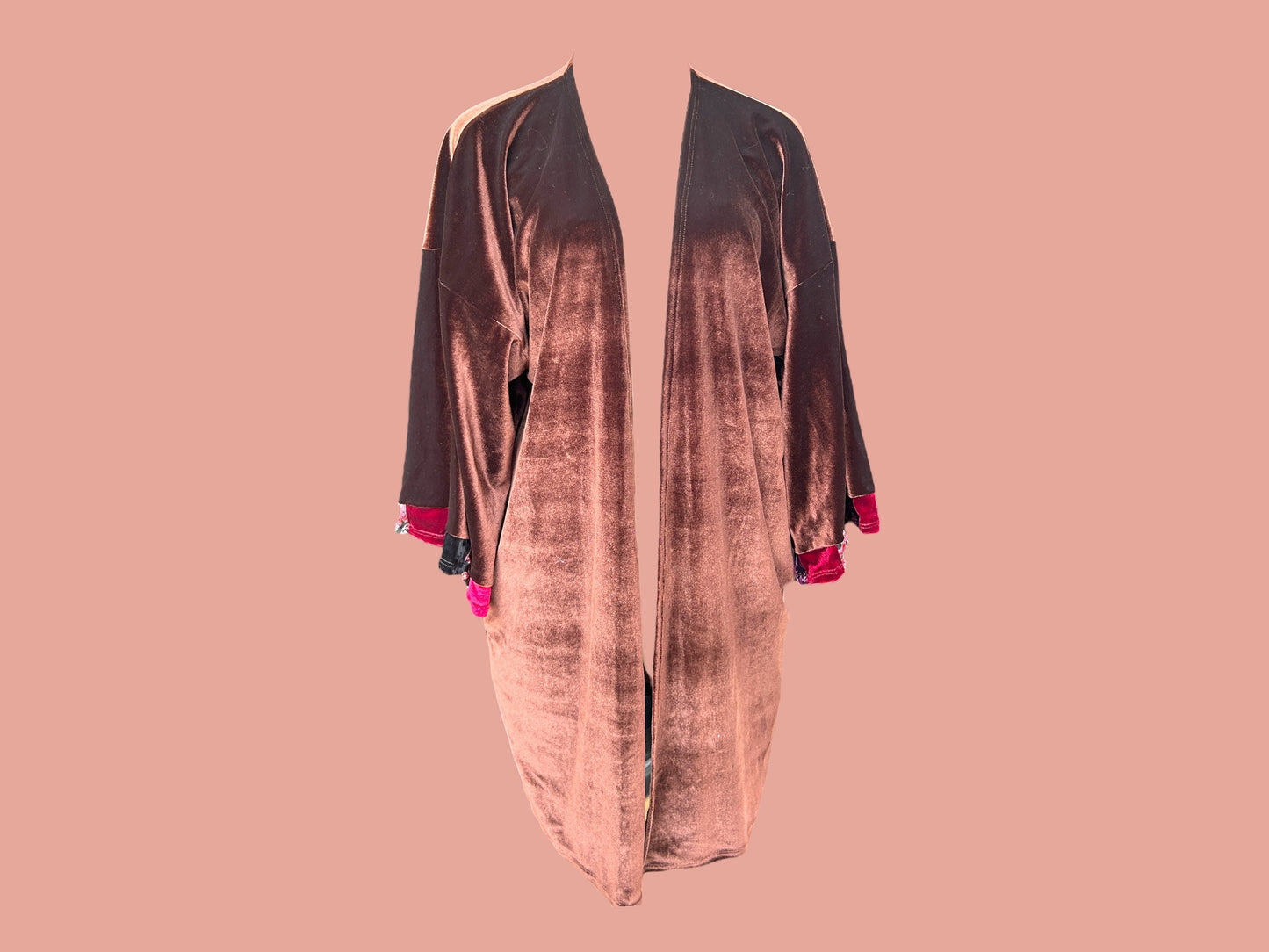 Brown Velvet Kimono - Arly