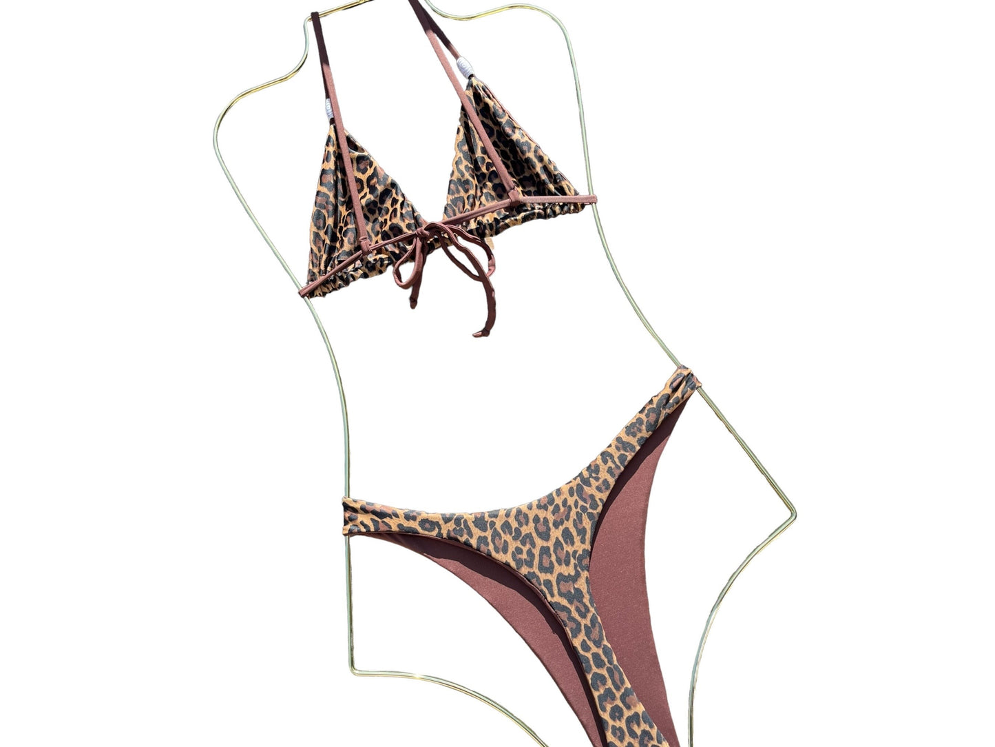 Reversible Leopard Thong Bikini - Arly