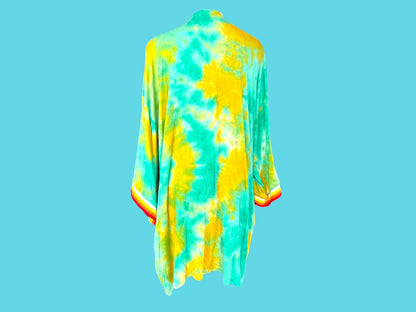 Rainbow Tie Dye Kimono - Arly