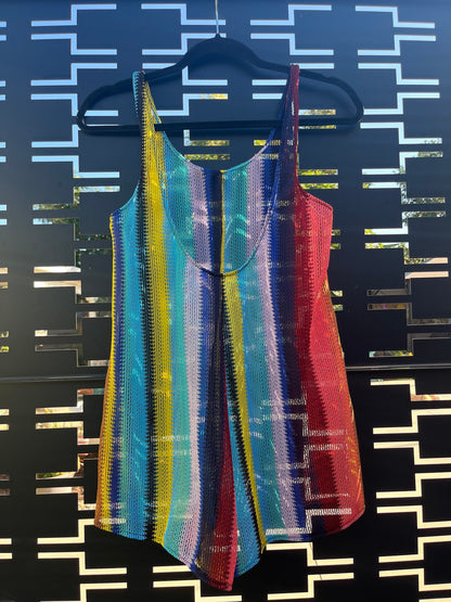 Rainbow Mesh Overall Coverup - Arly