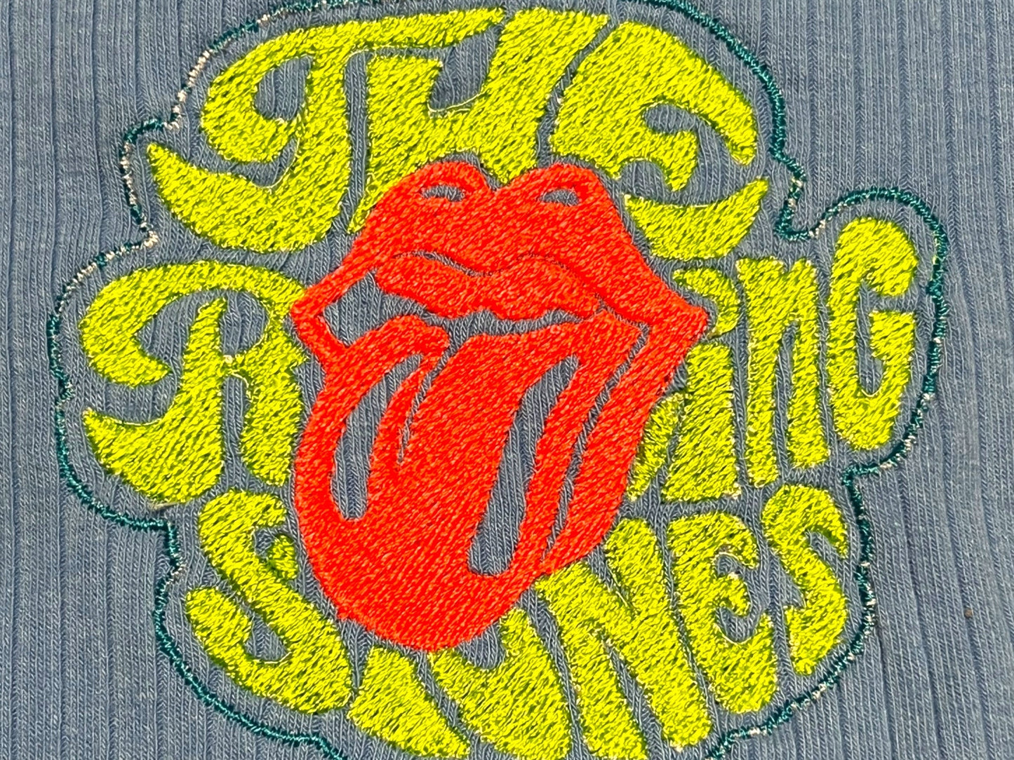 Large Rolling Stones Embroidered Tank