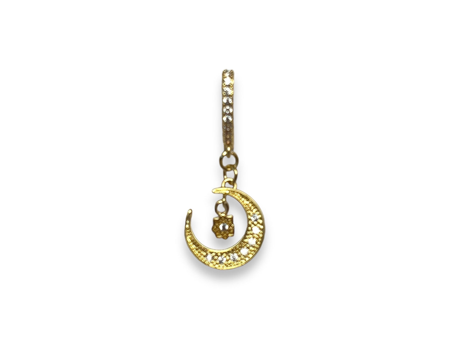 Clip On Bikini Charm Gold Moon