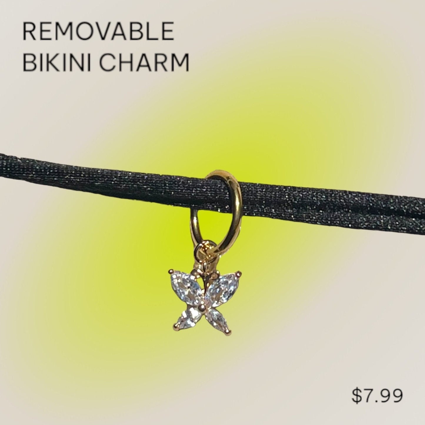 Clip On Bikini Charm Flower