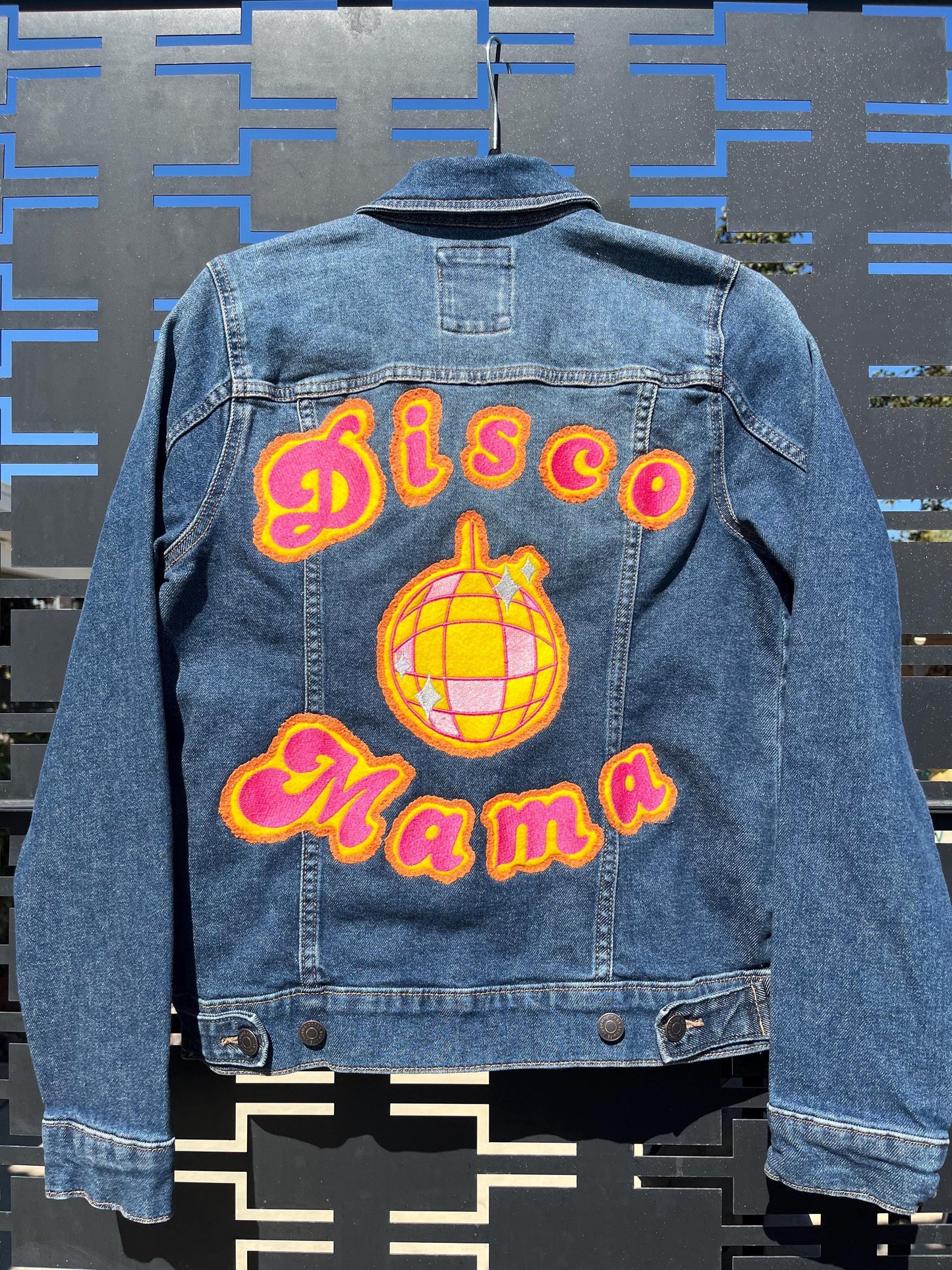 Disco Mama Embroidered Jean Jacket