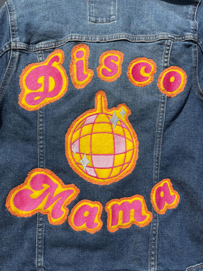 Disco Mama Embroidered Jean Jacket