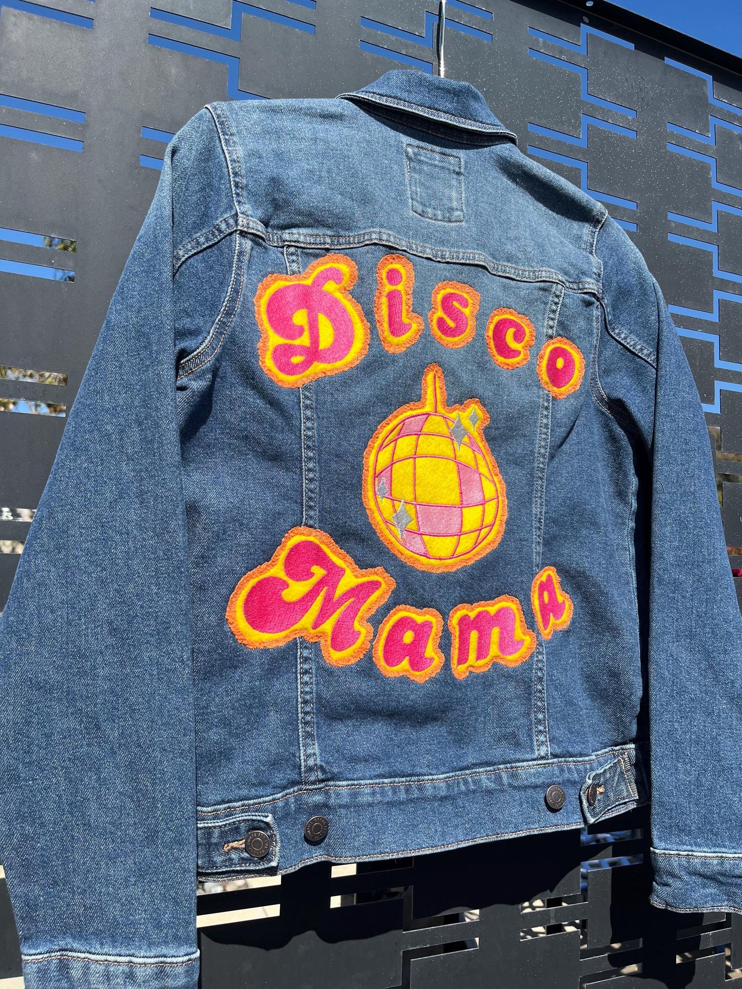 Disco Mama Embroidered Jean Jacket