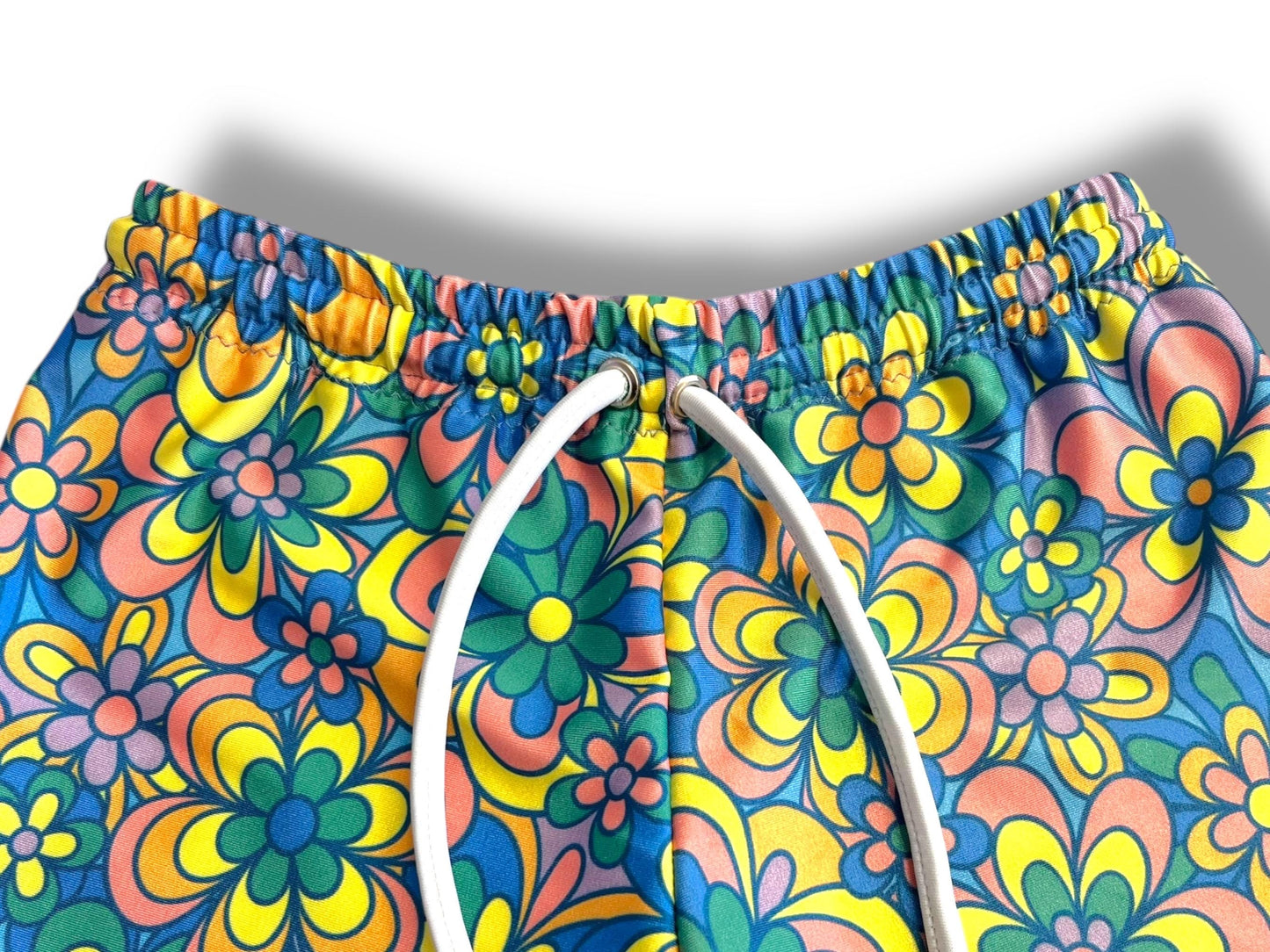 2T Boys Retro Flower Swim Shorts